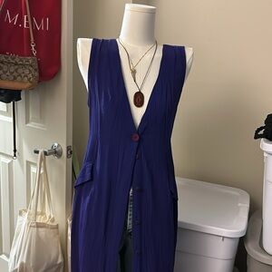 Vintage Jumper Purple Sleeveless Dress Made in USA